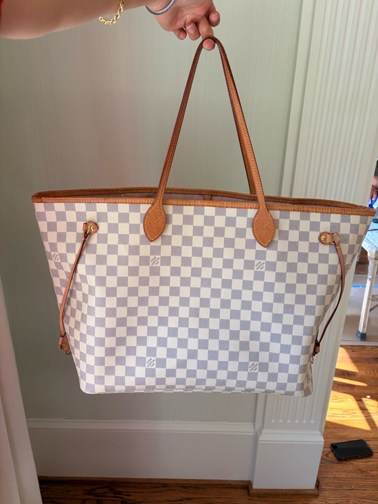 Louis Vuitton Handbags - Louis Vuitton Damier Azur Canvas Tote in Light Gray and White size L